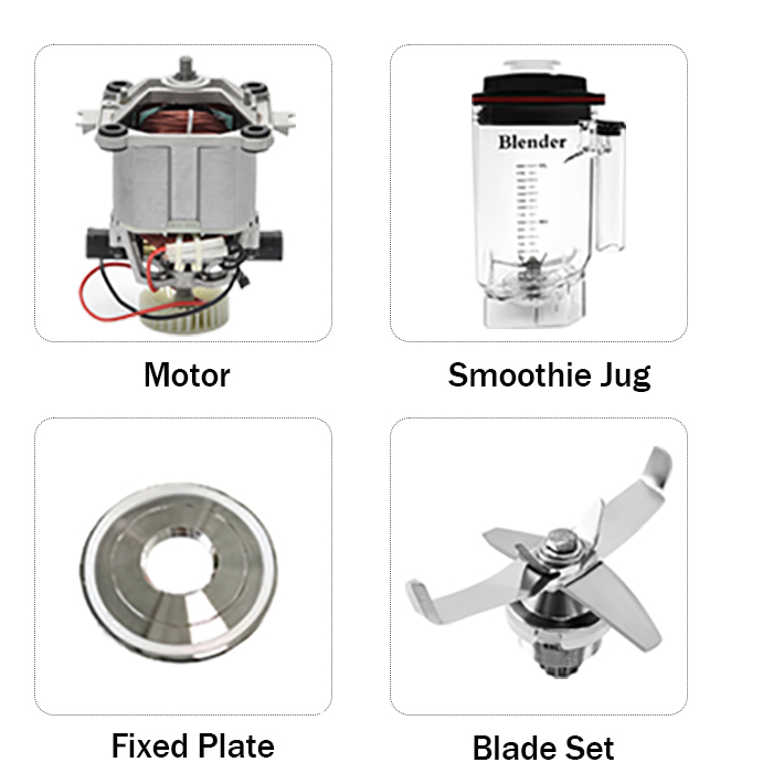 Commercial Blender Heavy Duty - ハイパワー1.8L業務用厨房機器ホワイトヘビーデューティーブレンダースムージーミキサー、防音カバー付き