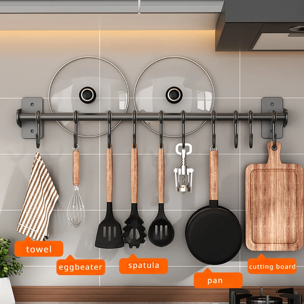 Commercial Kitchen Shelving - パンチ不要 キッチンフックラック ステンレス製 壁掛け棚 収納用品ホルダー キッチンアクセサリーオーガナイザー