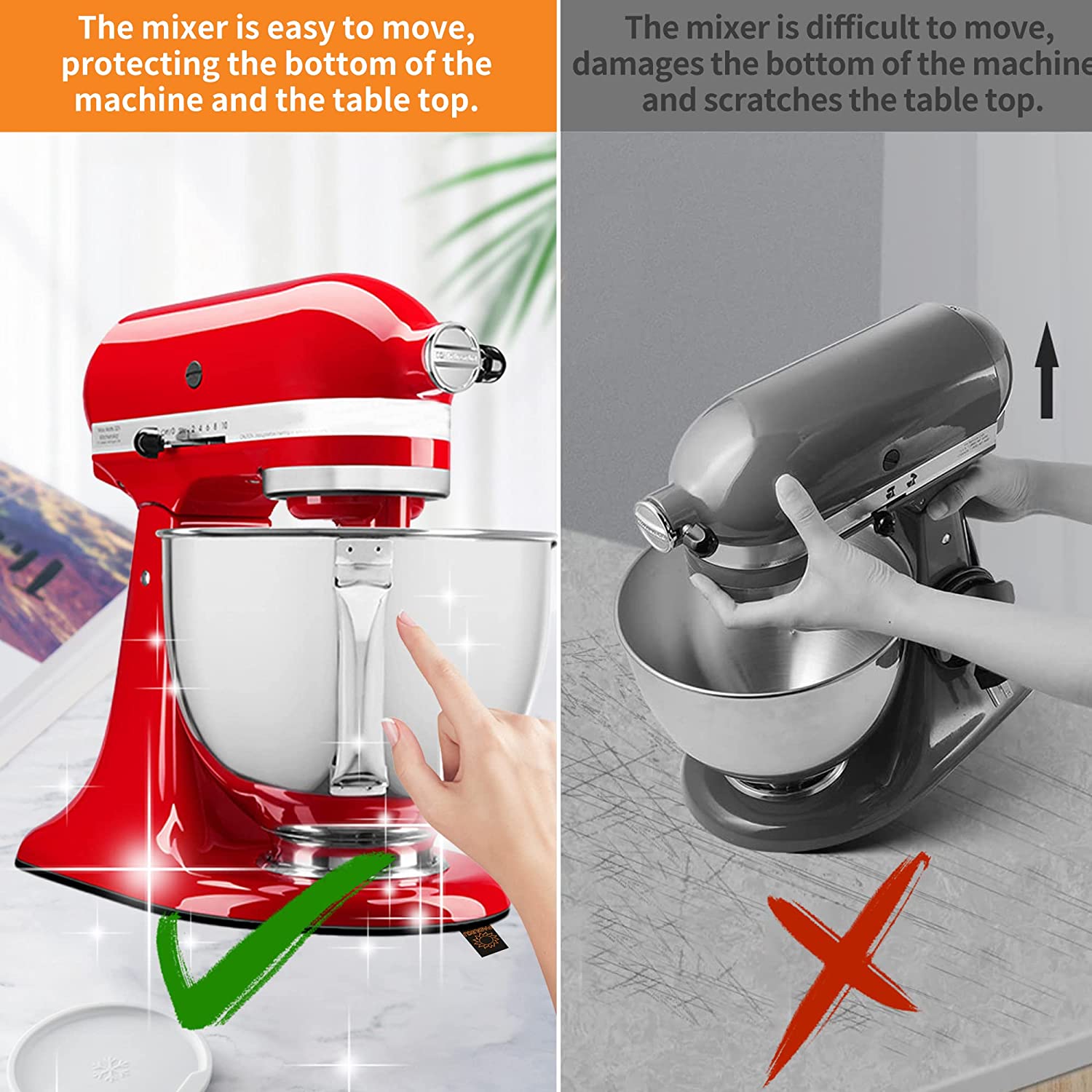 キッチンエイドミキサー用スライドマット、ムーバースライダーマ - Commercial Kitchen Aid Mixer のレビューと価格