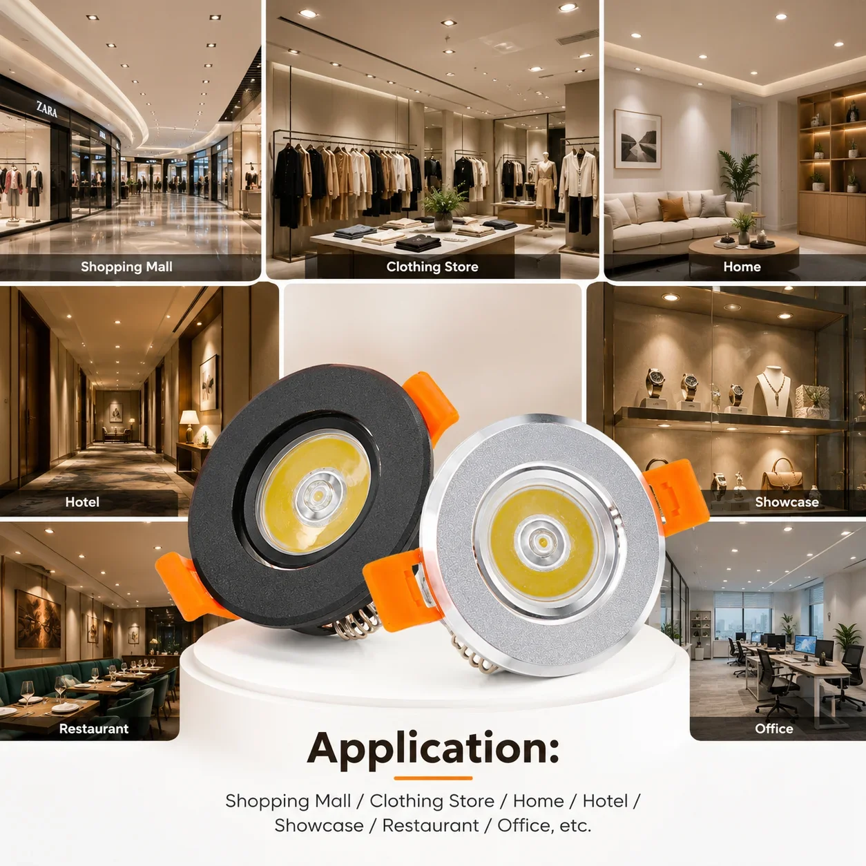 JOYINLED 調節可能な LED 埋め込み型ダウンライト - Commercial Kitchen Ceiling のレビューと価格