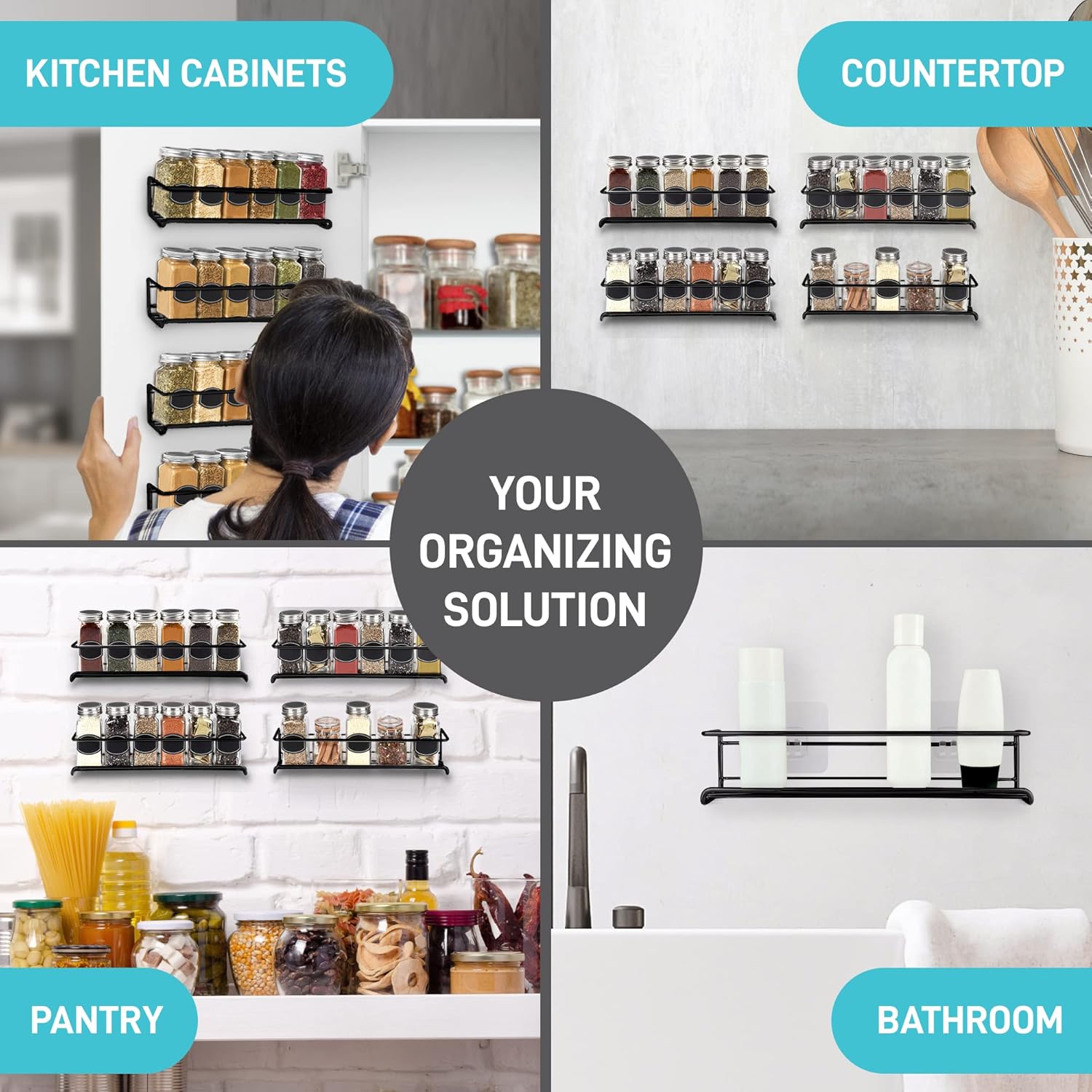 2個セット キッチンスパイスラック 金属製 壁掛け収納ラック - Commercial Kitchen Shelving のレビューと価格