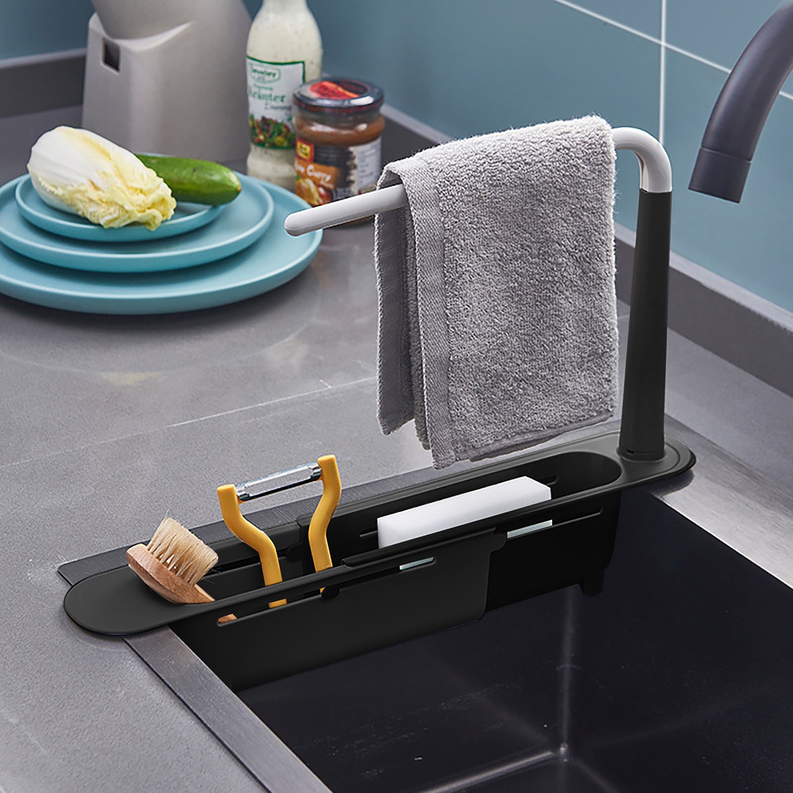 Elescopicシンクの水切り、キッチンオーガナイザー、石 - Commercial Kitchen Shelving のレビューと価格