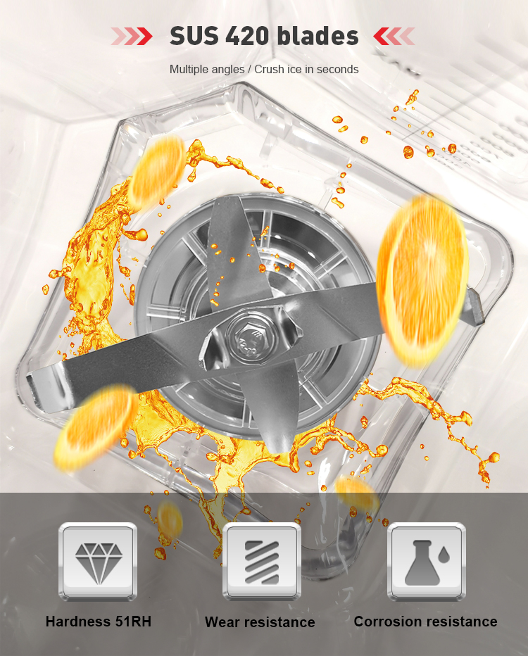 ハイパワー1.8L業務用厨房機器ホワイトヘビーデューティーブ - Commercial Blender Heavy Duty のレビューと価格