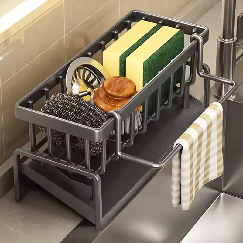 キッチンシンク排水ラックオーガナイザー プラスチック製 自動 - Commercial Kitchen Shelving のレビューと価格
