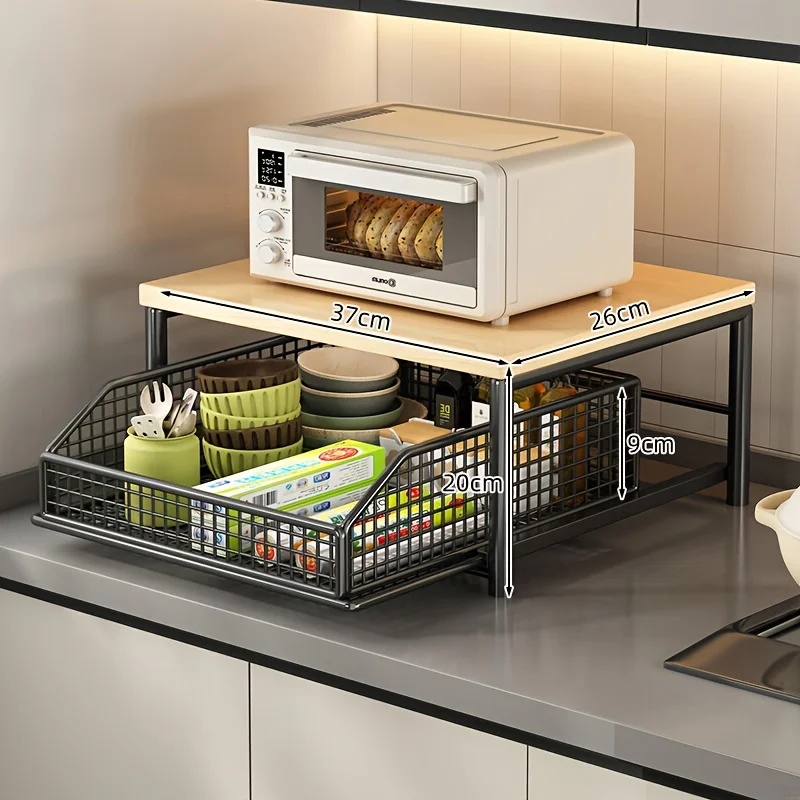 モダンな電子レンジラック、無垢材と金属製のキッチンカウンター - Commercial Kitchen Shelving のレビューと価格