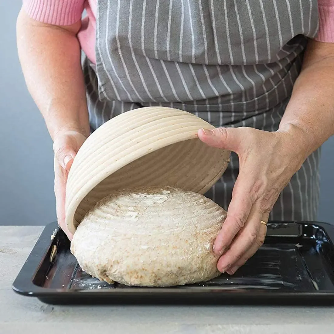 天然籐パンプルーフバスケット手作り籐籐ベーキングボウル生地発 - Crepe Maker Griddle のレビューと価格