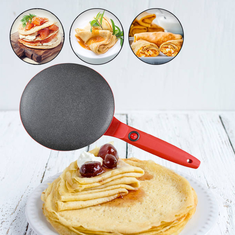 片面加熱式電気クレープメーカー 家庭用 火傷防止ハンドル付き - Crepe Maker Griddle のレビューと価格