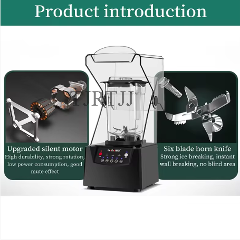 業務用静音アイスブレンダー、防音カバー付き、カフェ、ミルクテ - Commercial Blender Heavy Duty のレビューと価格