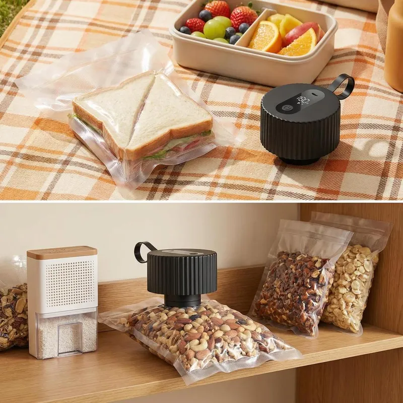 3-in-1 ハンドヘルド電動メイソンジャー真空シーリングマ - Vacuum Sealer のレビューと価格