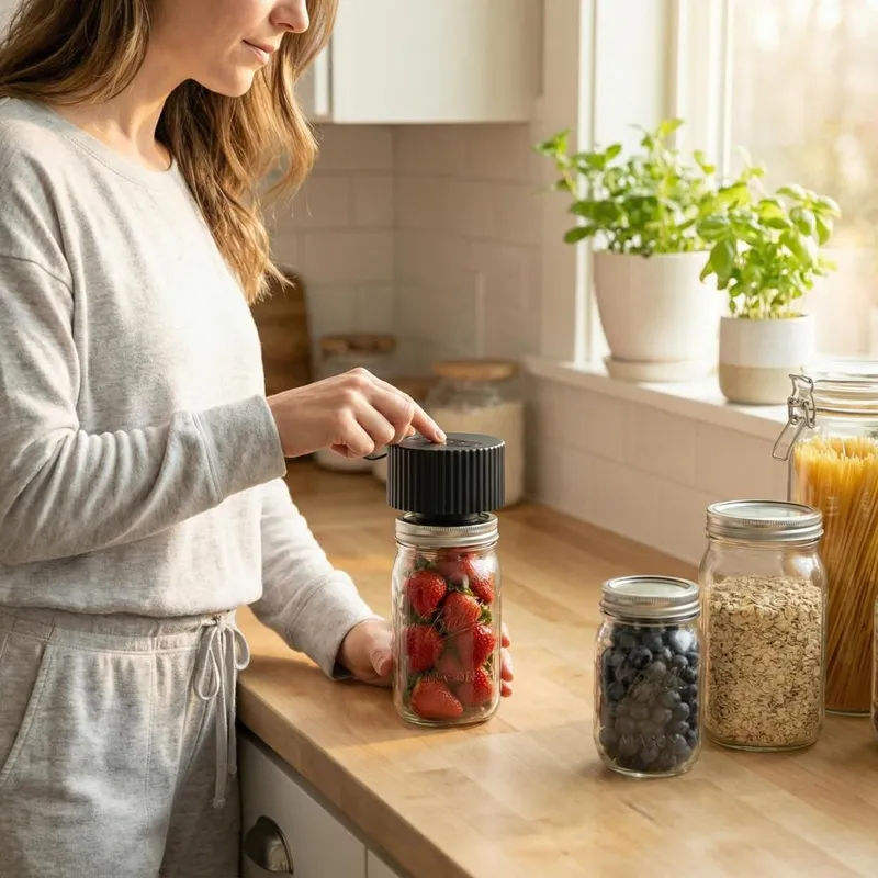 3-in-1 ハンドヘルド電動メイソンジャー真空シーリングマ - Vacuum Sealer のレビューと価格