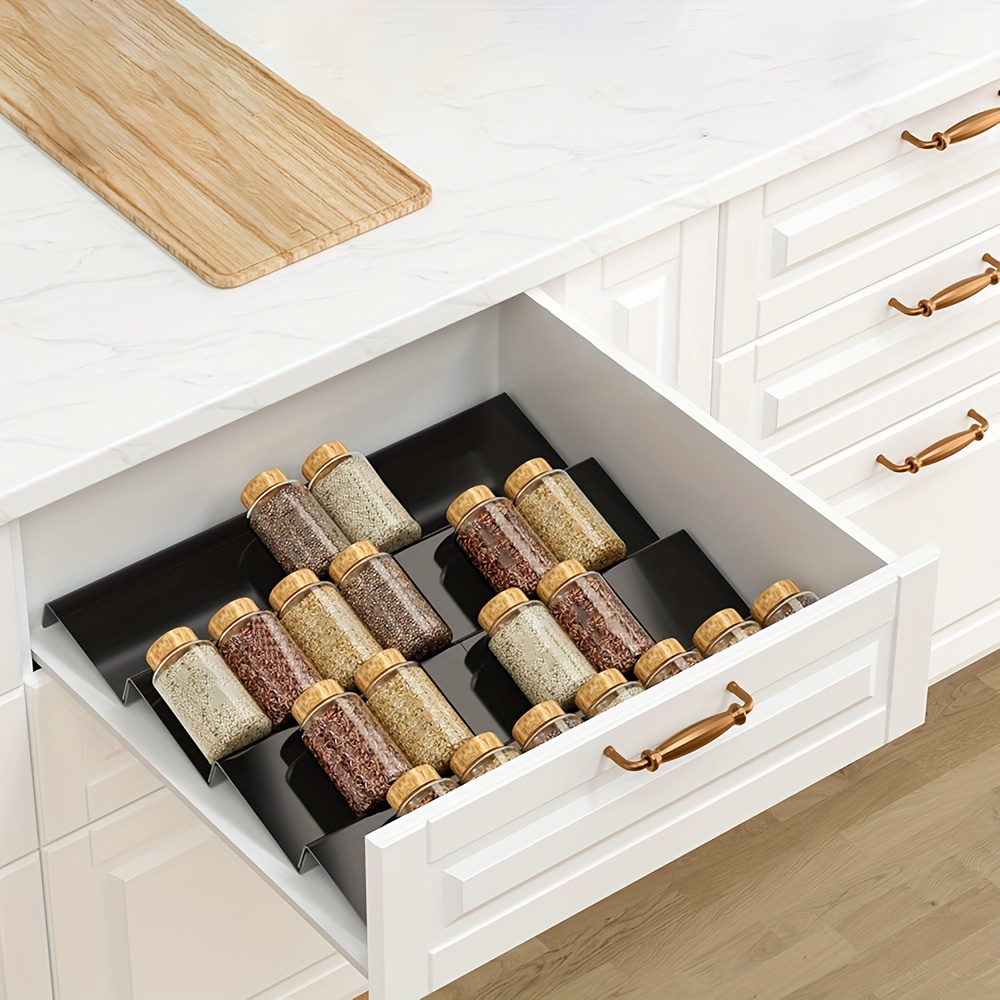 6個入り拡張可能なスパイス引き出しオーガナイザー、耐久性のあ - Commercial Kitchen Shelving のレビューと価格
